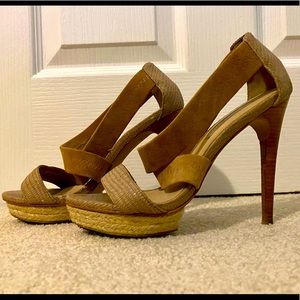 H by Halston Open Toe Platform Stiletto High Heel Sandal